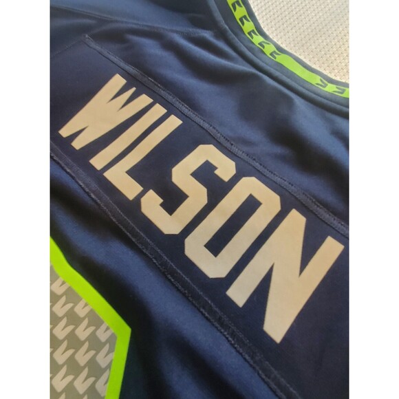 Nike On Field Russell Wilson #3 Seattle Seahawks Sewn NFL Football Jersey Mens L - Picture 10 of 12